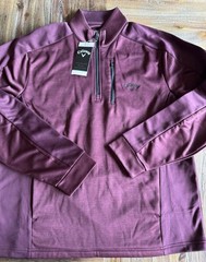 Callaway 1/4 Zip Pullover Size Medium W/ Pockets Media Pocket UPF Fig NEW