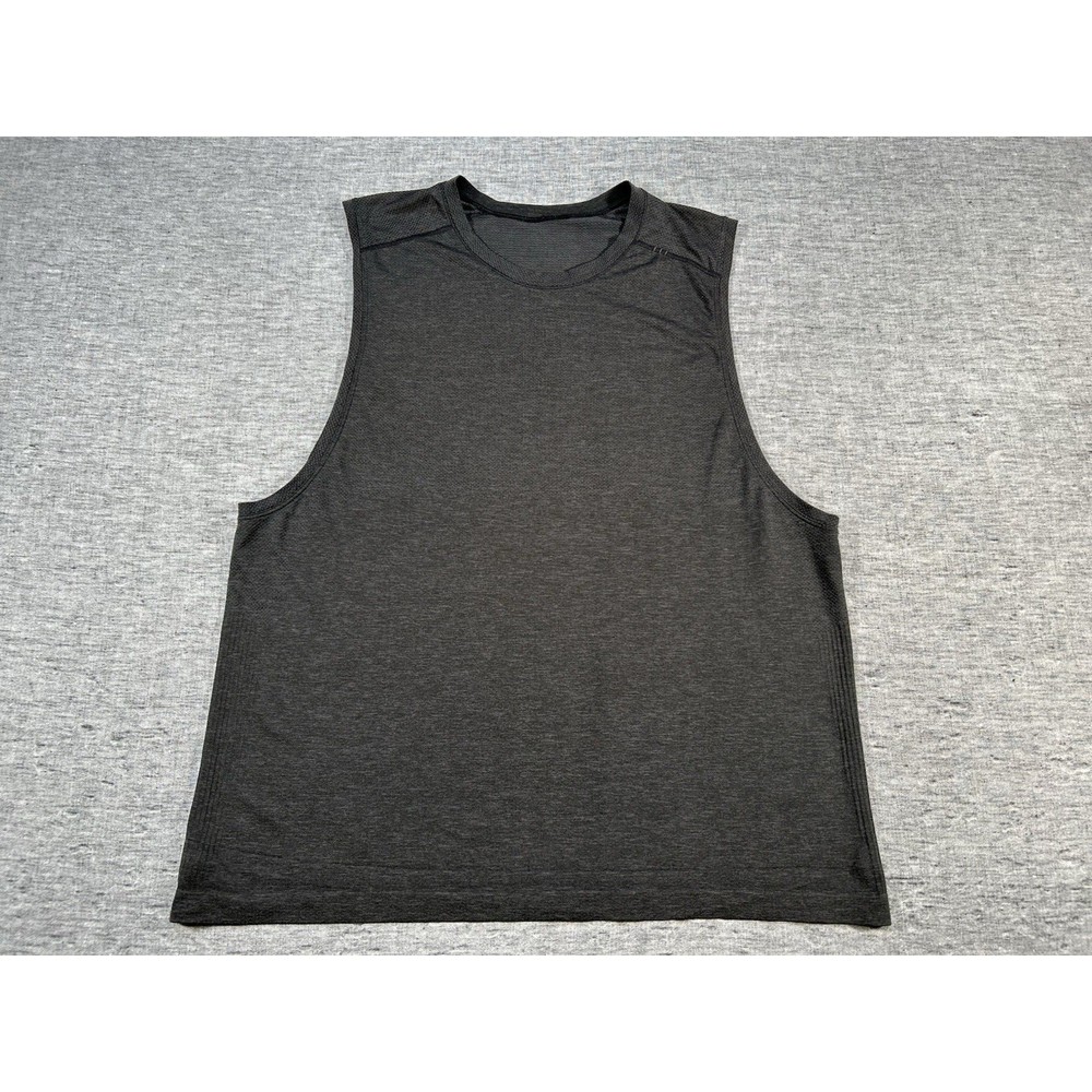 Lululemon Live in Practice Shirt Mens XXL Grey Sleeveless Athletic Athleisure