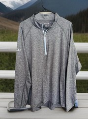Peter Millar Crown Sport Stealth Performance 1/4 Zip XL Golf Gray Men Msrp $149