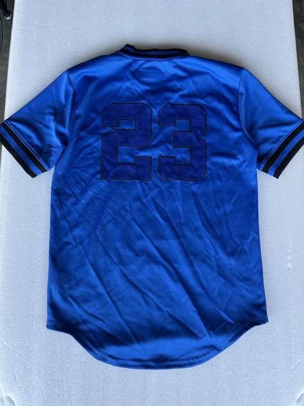 Black Pyramid #23 Stitched Blue Pullover Jersey Size M gallery