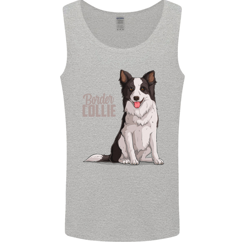 A Border Collie Dog Illustration Mens Vest Tank Top gallery