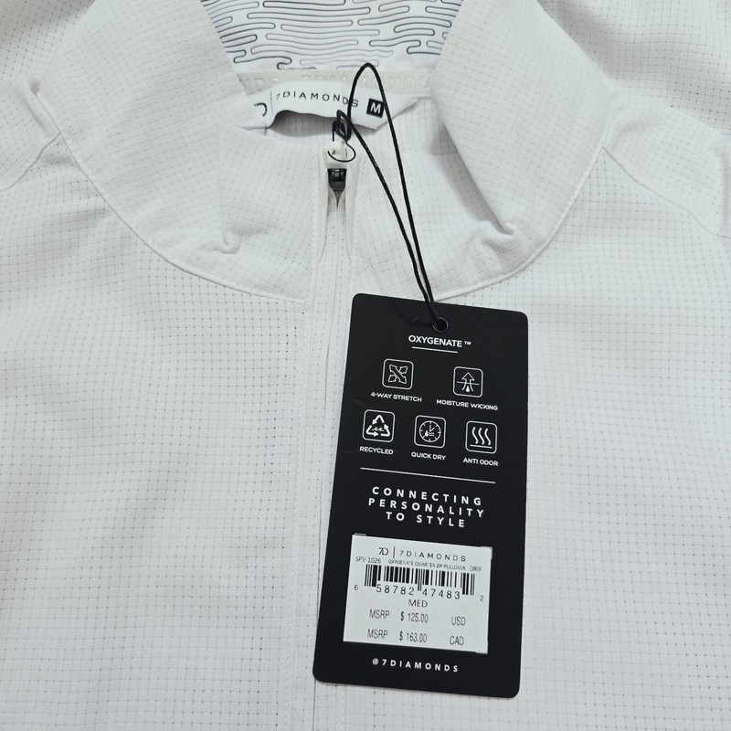 New 7Diamonds - M Oxygenate 1/4 Zip Pullover Anti-Odor Quick Dry Stretch Drift gallery