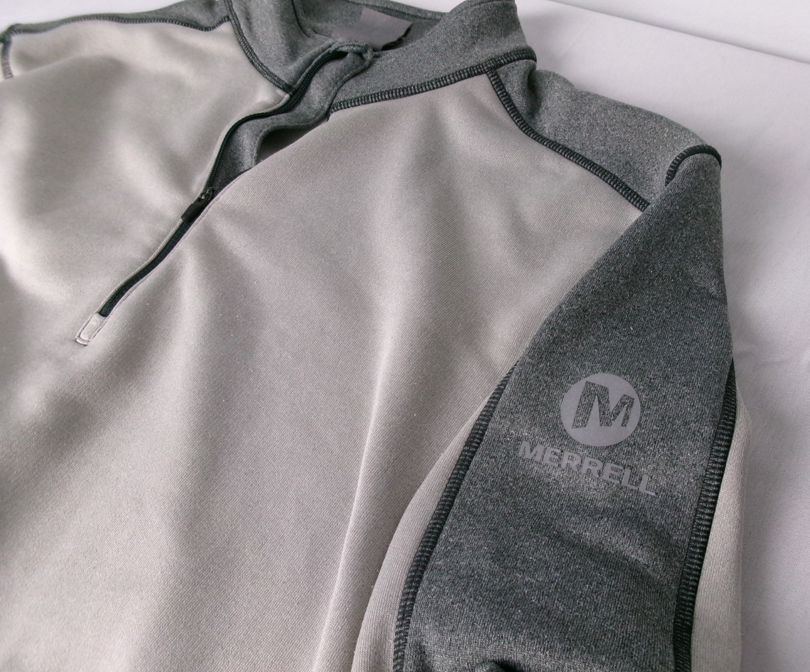 Merrell Opti-Wick 1/4 Zip Pullover Mens S Gray Hiking Trail Outdoor Performance gallery