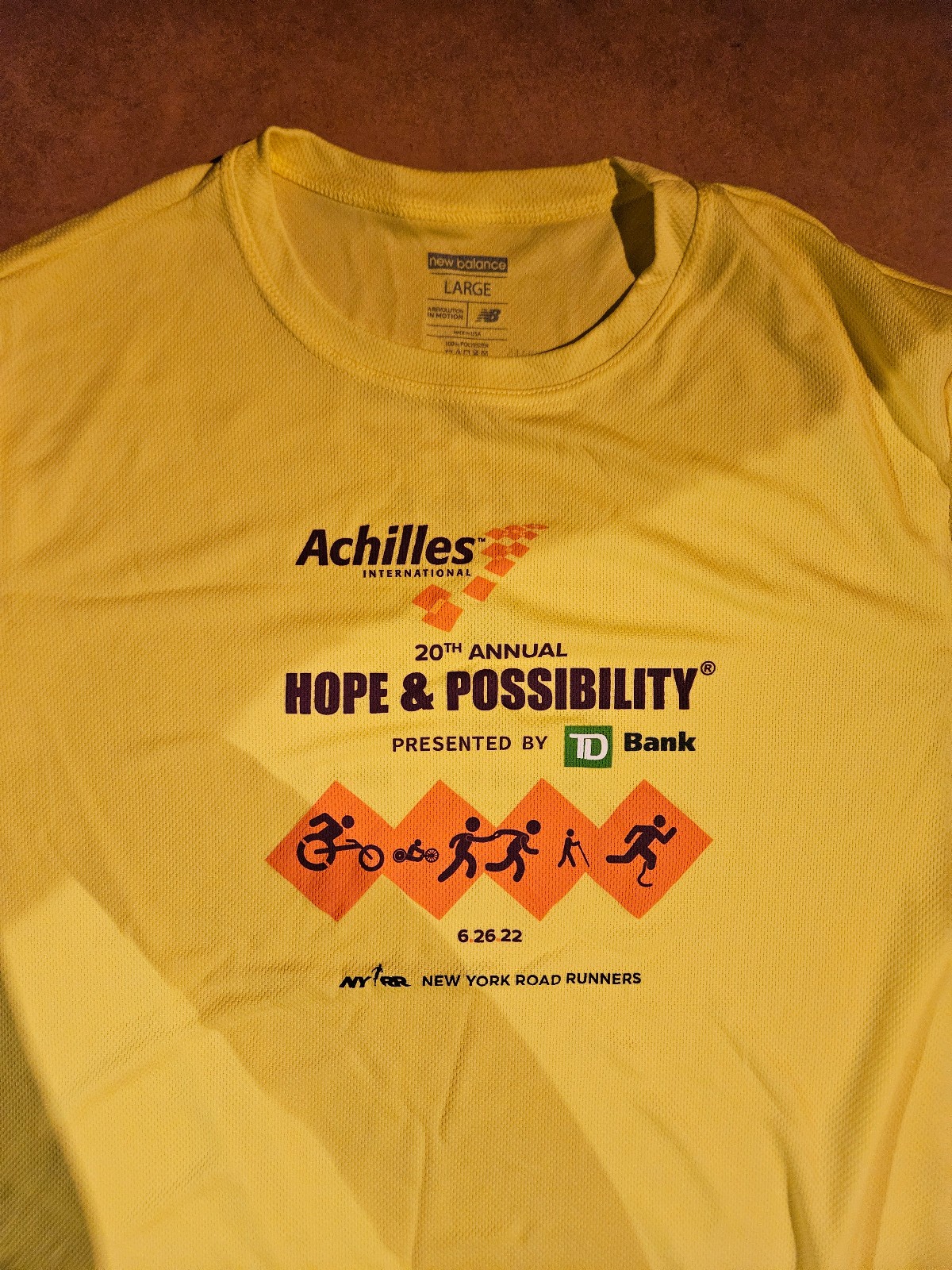 NYRR New Balance Men's Achilles Run T-Shirt Large 2022 gallery