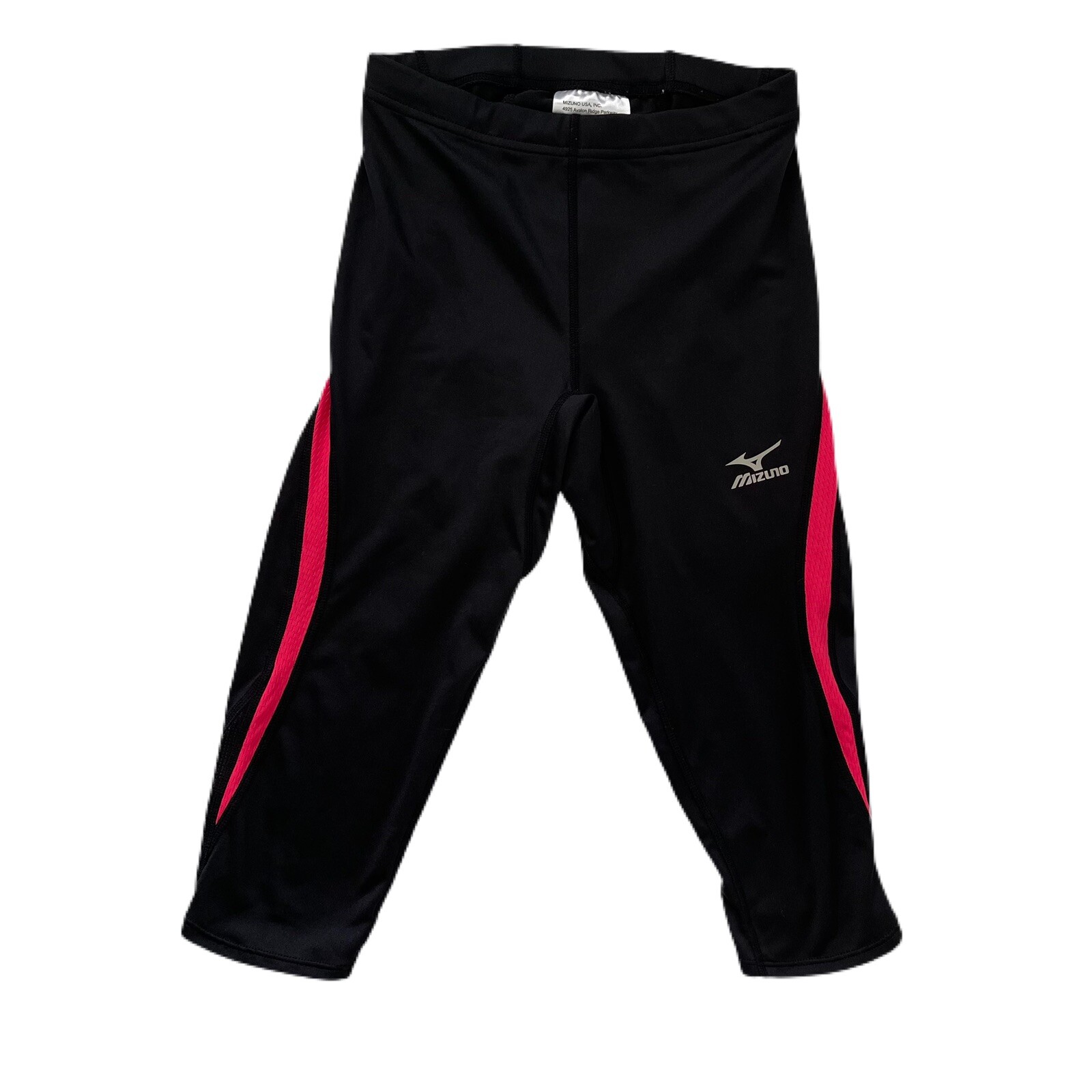 Capri Pants Shorts Mizuno 77RT-107 Black/Dark Pink Sz S (See Description) Defect gallery