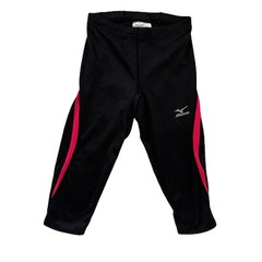 Capri Pants Shorts Mizuno 77RT-107 Black/Dark Pink Sz S (See Description) Defect