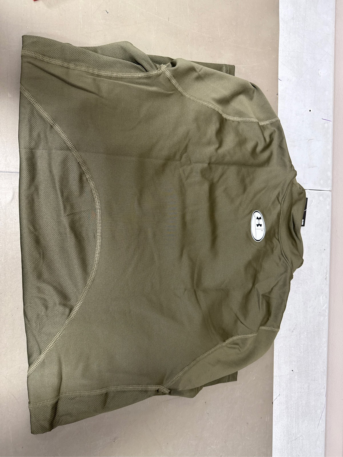Under Armour ColdGear Fitted Long-Sleeve Mock for Men - Marine OD Green/Black 1 gallery