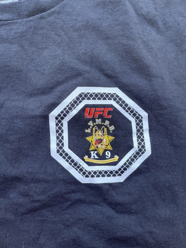 Men's UFC T-Shirt Black Canine Las Vegas M MMA Fighting Dogs Dana White Boxing gallery