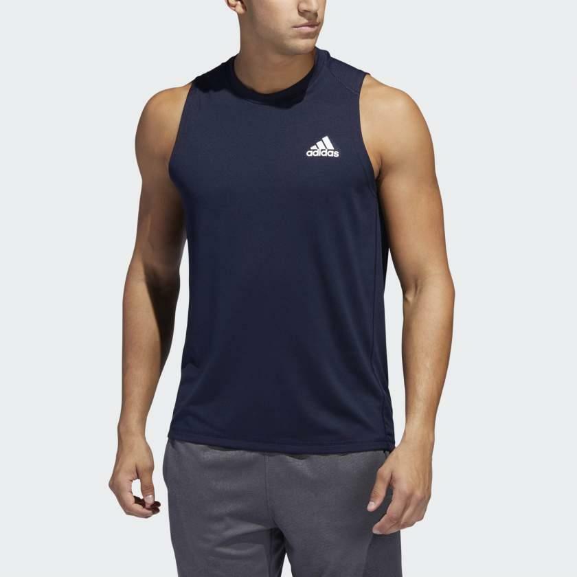 NWT Adidas FreeLift Men's Sport Ultimate Solid Tee DZ8453 Navy