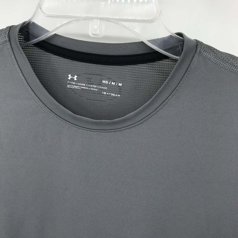 Under Armour Fitted Heatgear Threadborne Gray SS Shirt Size M MD Medium gallery