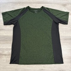 Real Essentials Shirt Men’s Green Black Athletic Activewear Tee XL