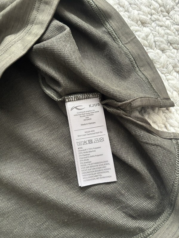 KJUS Liam TechWool Shirt Half Zip Neck, Long Sleeve, Men 50 M NWT Olive Green gallery