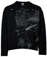 Nike Street Vision Mens Long Sleeve Black Mesh Top Boxy XL Jersey Style NWOT