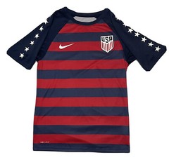 Nike Team USA 2017 Gold Cup Soccer T Shirt Stars Stripes Red Polyester Small