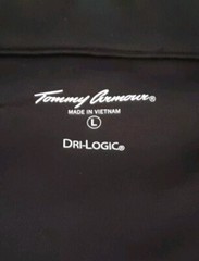 TOMMY ARMOUR Dri-Logic 1/4 Zip VEST Black Golf Gear Mock Neck Sz Large Nice!