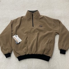Vtg Roche Polartec Golf 1/2 Zip Pullover Sweater Tan Plaid Reversible XL – Logo