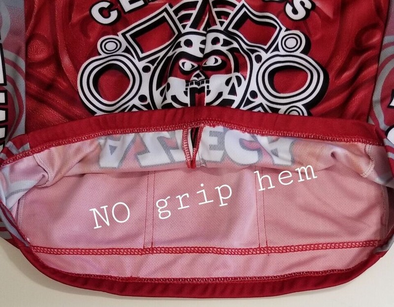 World Jerseys Cementos Azteca Cycling S/S Jersey Red White 3/4 Zip Sz L *Note gallery