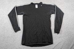 Helly Hansen Shirt Mens Small Black Base Layer Stripe Long Sleeve Polypropylene