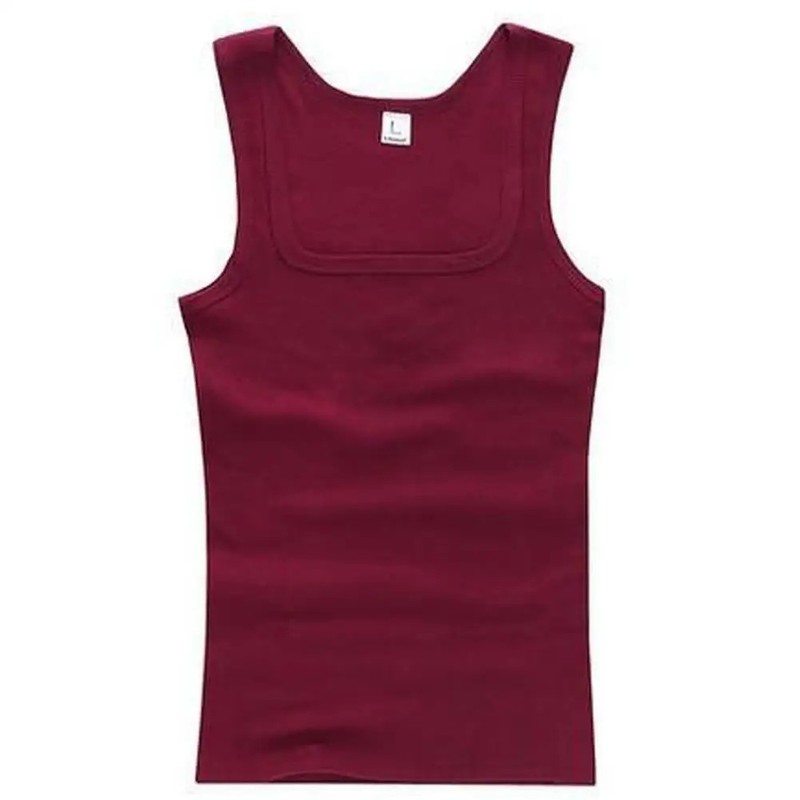 Hot Solid Color T Shirt For Men Summer Cotton Oversized T-shirt Men's Tank Top S gallery