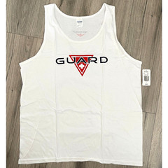 The Finals Tank Top Medium White Red Guard Lifeguard 100% Ultra Cotton Gildan