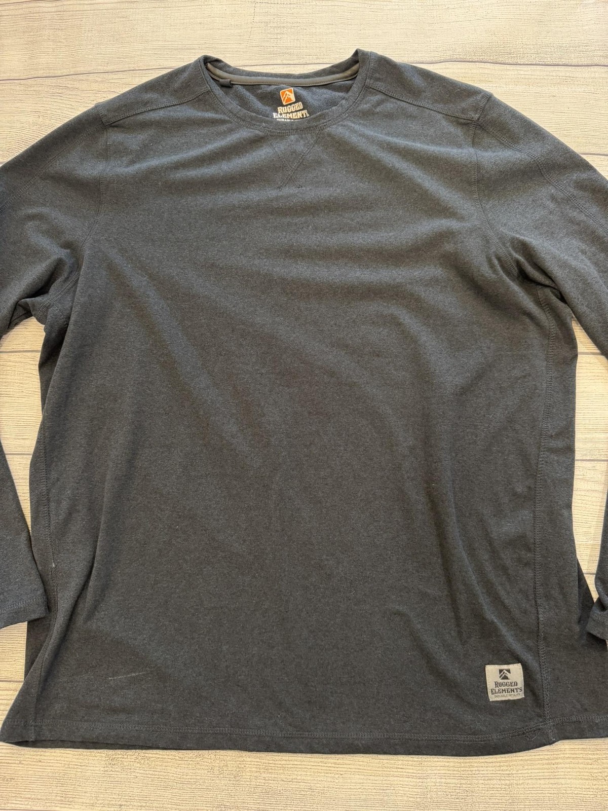 Rugged Elements Shirt Mens XL Gray Long Sleeve Crewneck Fleece Lined Utility gallery