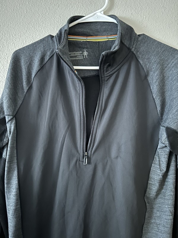 Smartwool Pullover Merino 250 Quarter Zip Sport Black Gray size Men’s Small gallery