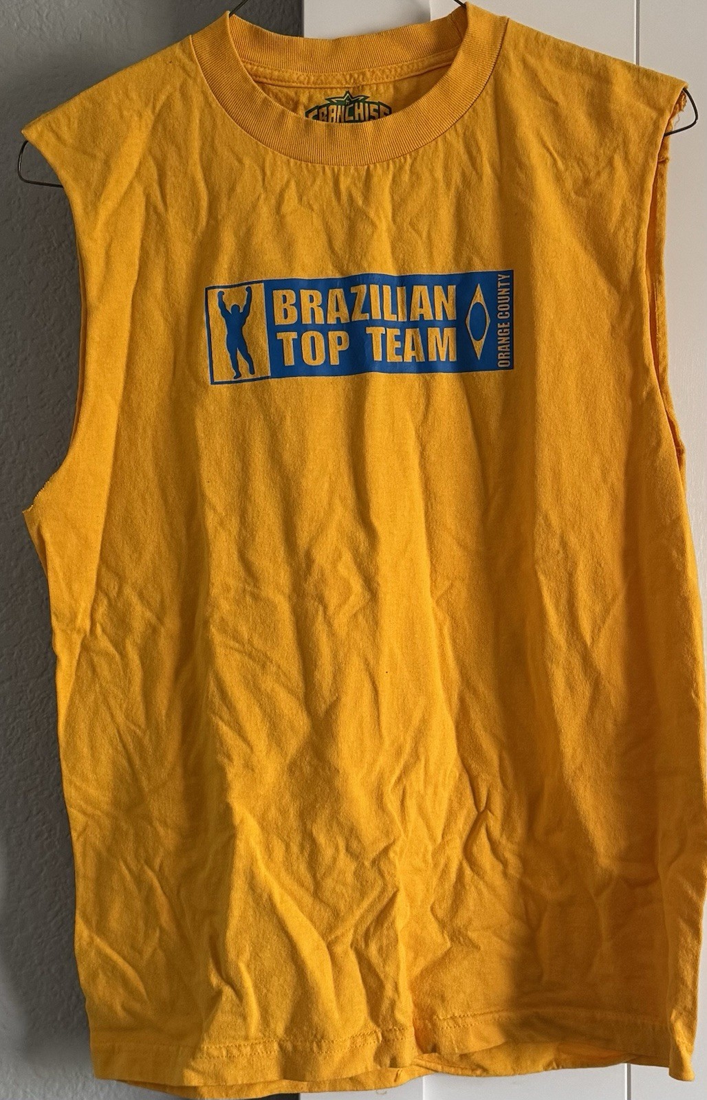 Franchise Customs Yellow Large Brazilian Top Team cutoff tank top #martialarts gallery