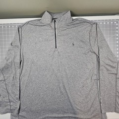 Polo Performance Jersey 1/4 Zip Jacket Mens XXL Gray Golf Activewear Preppy