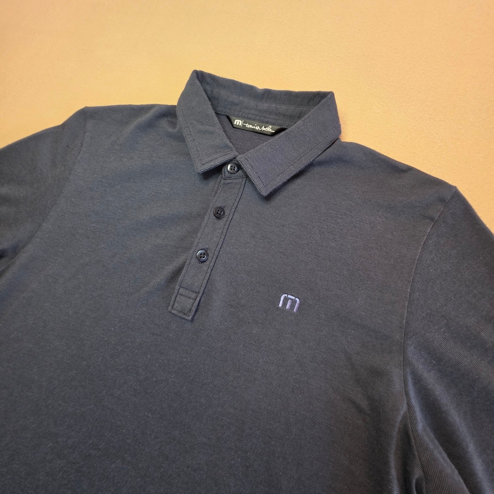 Travis Mathew Zinna 2.0 Golf Polo Shirt Navy Blue Sz Medium gallery