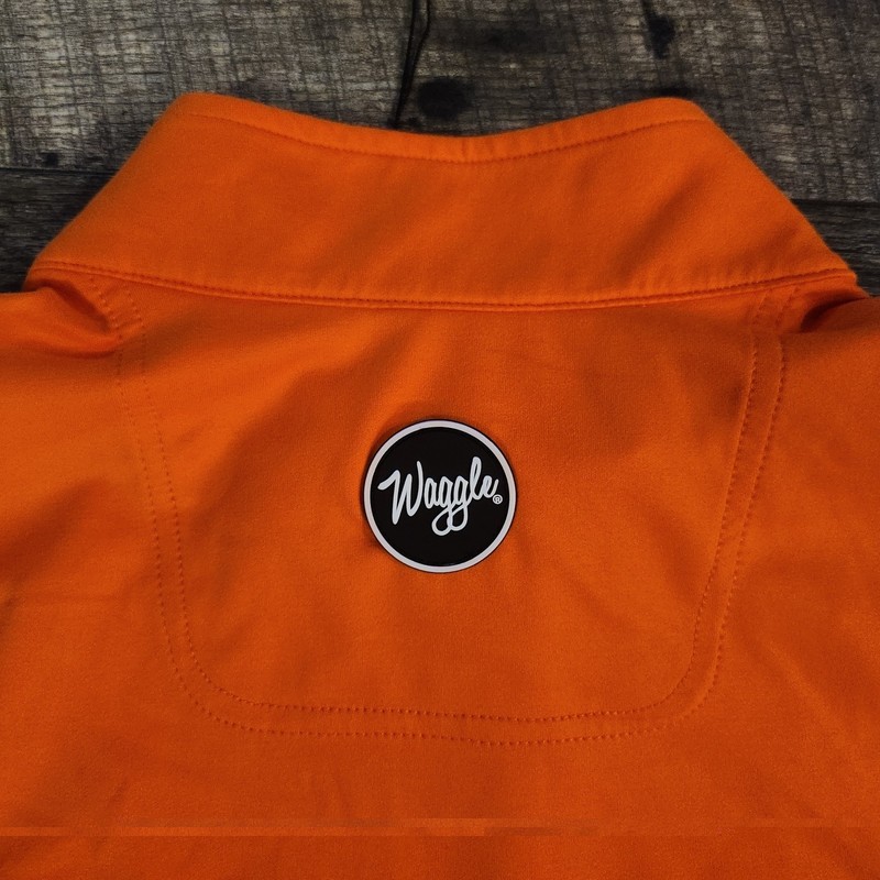 Waggle Golf 1/4 Zip Pullover Mens XL Orange Deer Hunting Performance New W/ Tags gallery