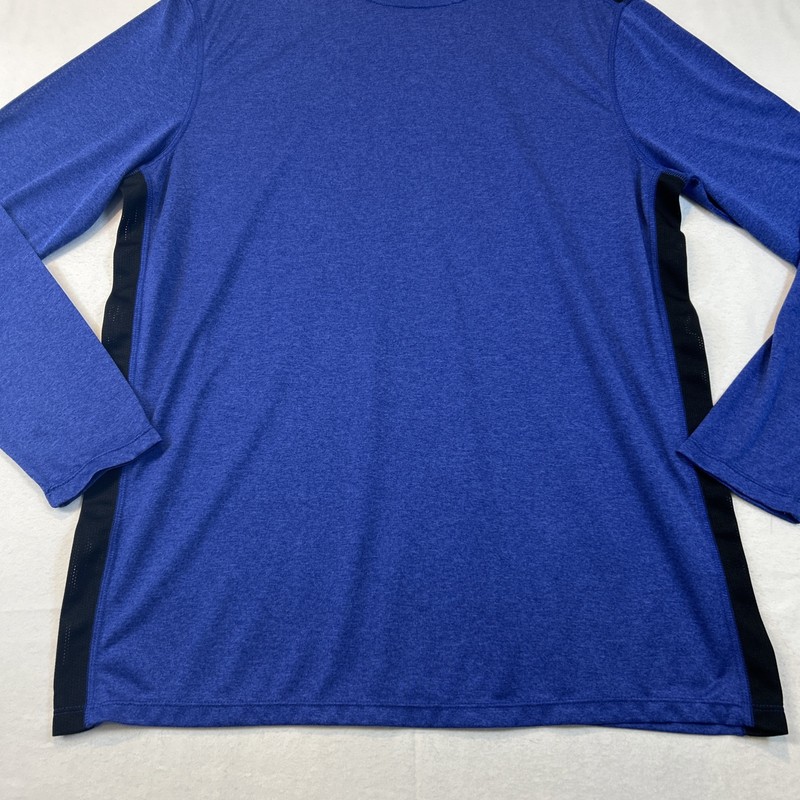 Layer 8 Performance Men Activewear Pullover Large Blue Long Sleeve Qwick Dry gallery