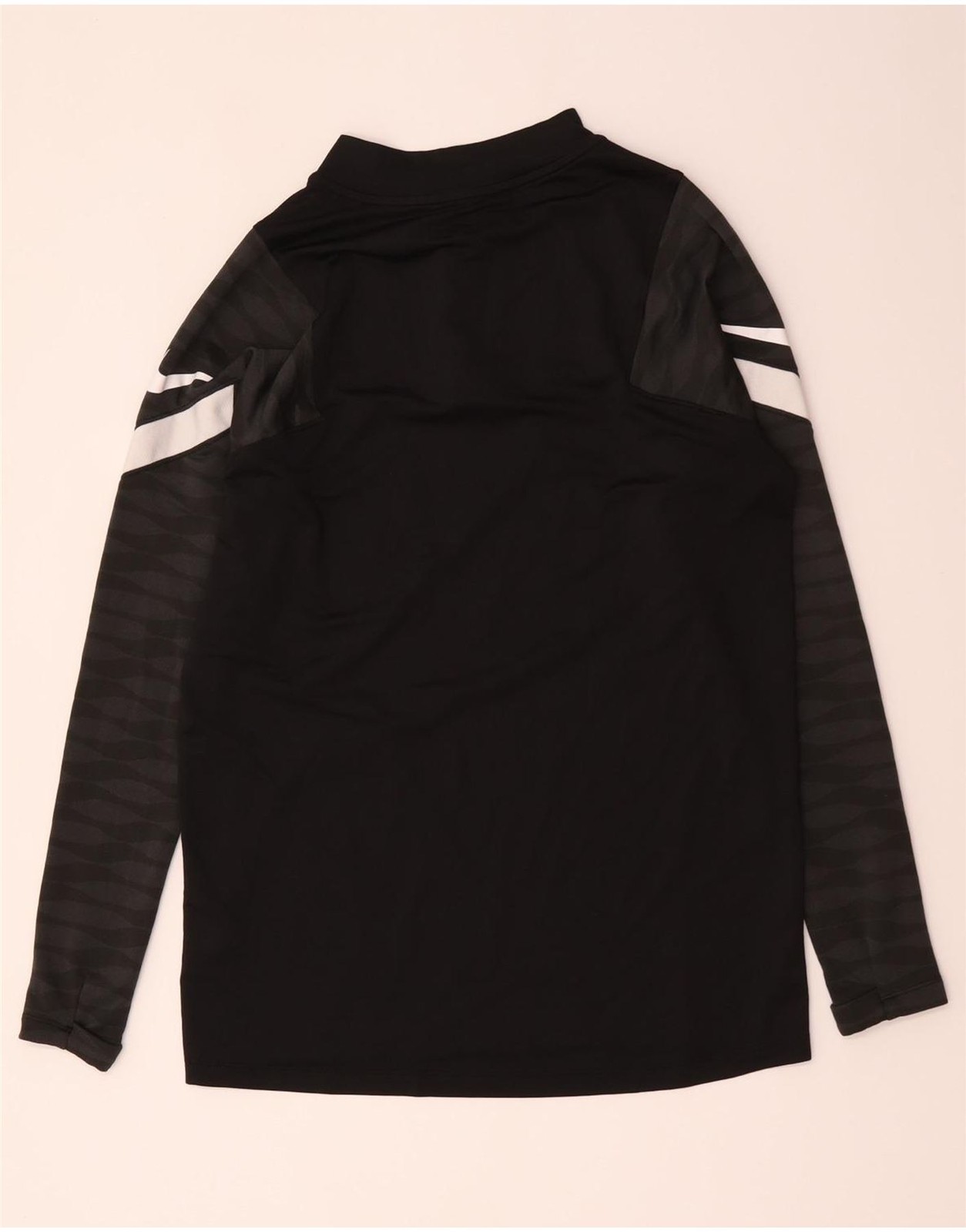 Nike Mens Dri Fit Zip Neck Pullover Tracksuit Top Medium Black Colourblock AA02 gallery