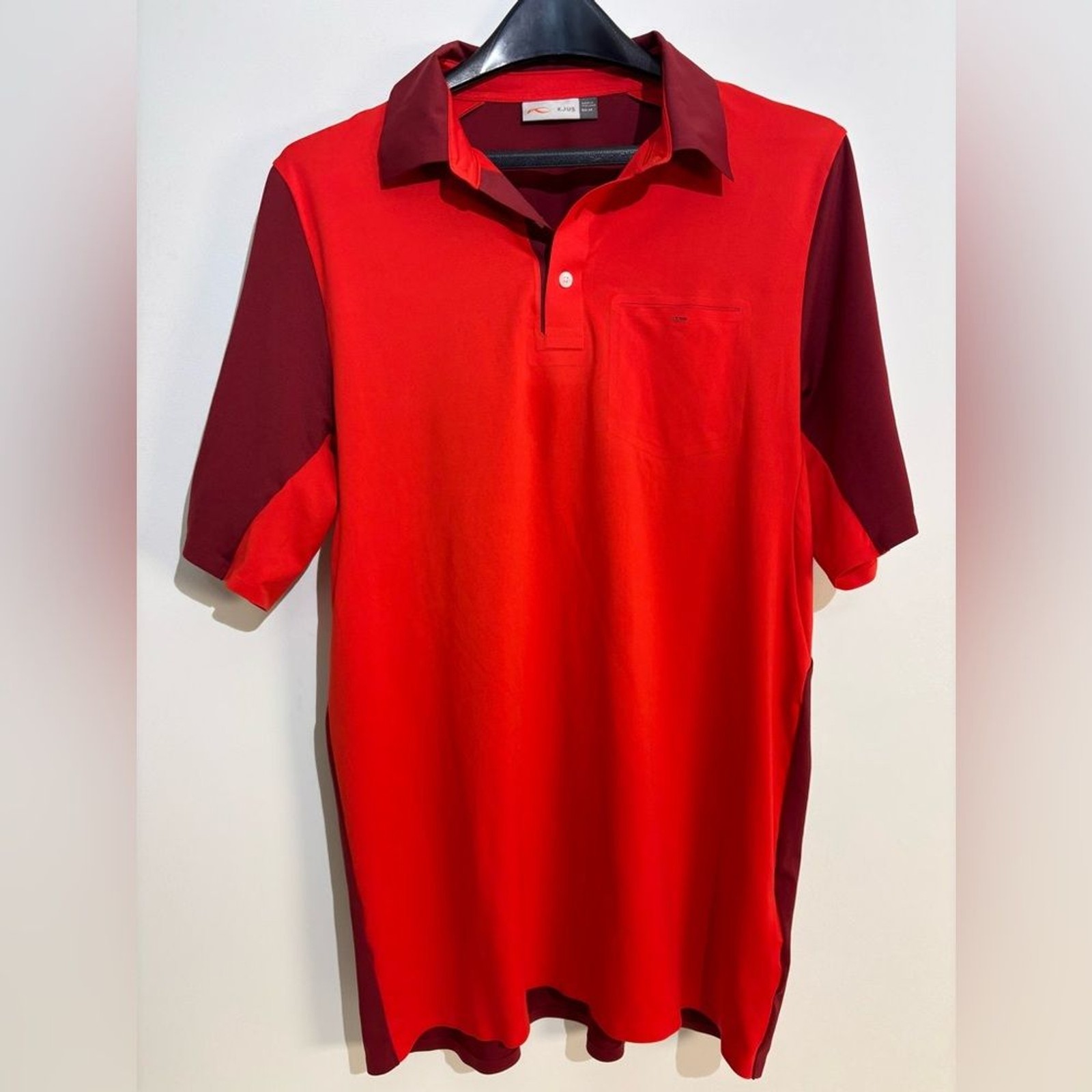 KJUS Red Golf Polo - Two-Tone Accents - Medium gallery