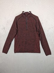 Lululemon Metal Vent Tech 1/2 Zip Pullover Men’s Large Red Oxblood Long Sleeve