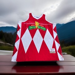 Mighty Morphin Power Rangers Headgear Classics Embroider Red Jersey # 23