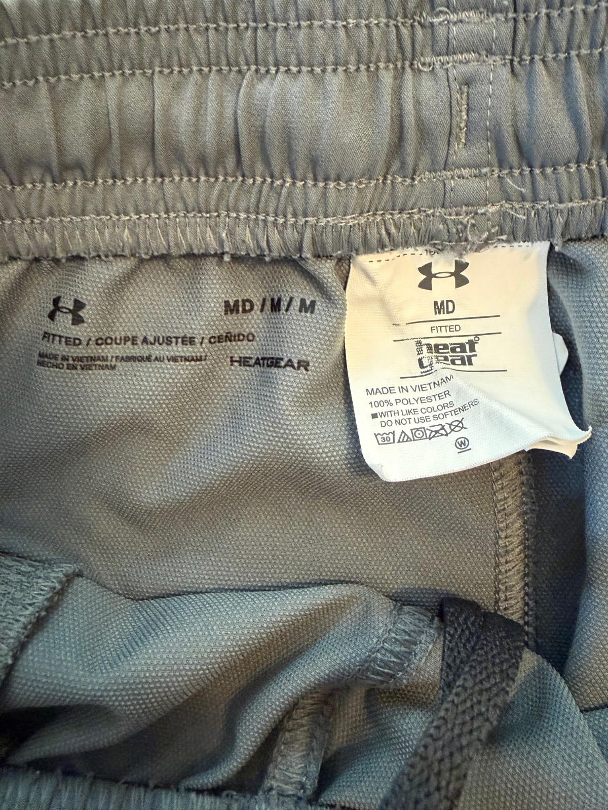 Under Armour SIZE M gray heat gear athletic casual pants J0203 gallery