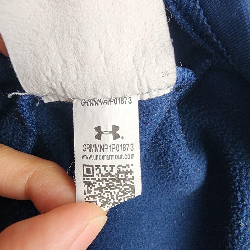Under Armour Pullover Mens Large Blue Fleece Quarter Zip 1/4 Training Top Run gallery