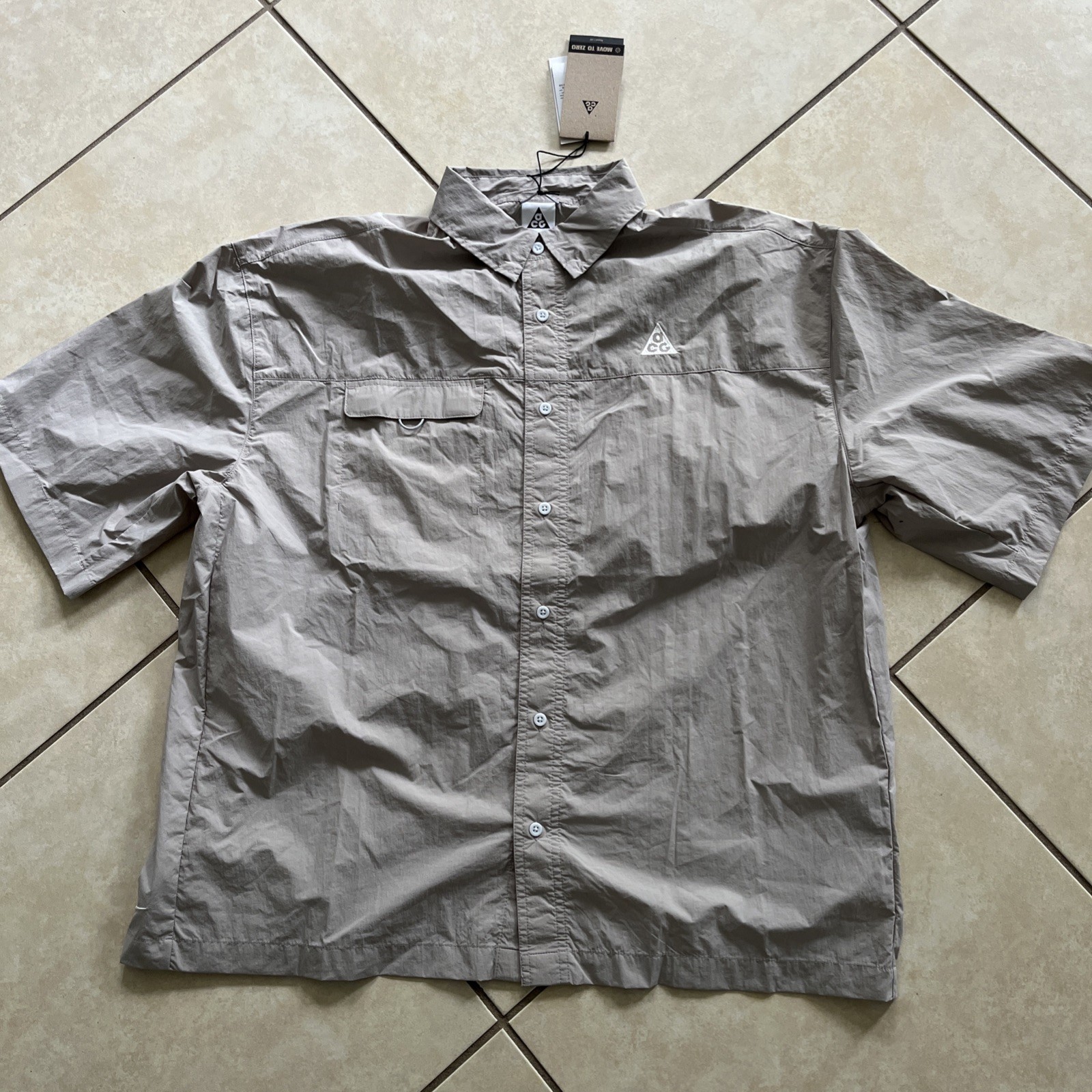$110 NWT Nike ACG Orb Weaver UV 40+ Repel Short Sleeve Shirt Men’s M HJ2883-009 gallery