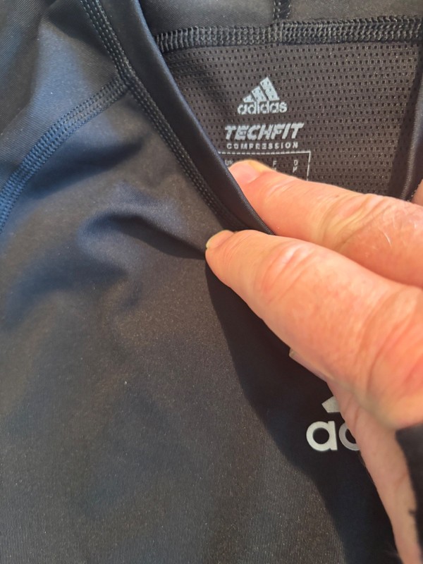 Adidas new W/tag M Techfit long sleeve black t shirt Studio wardrobe auction gallery