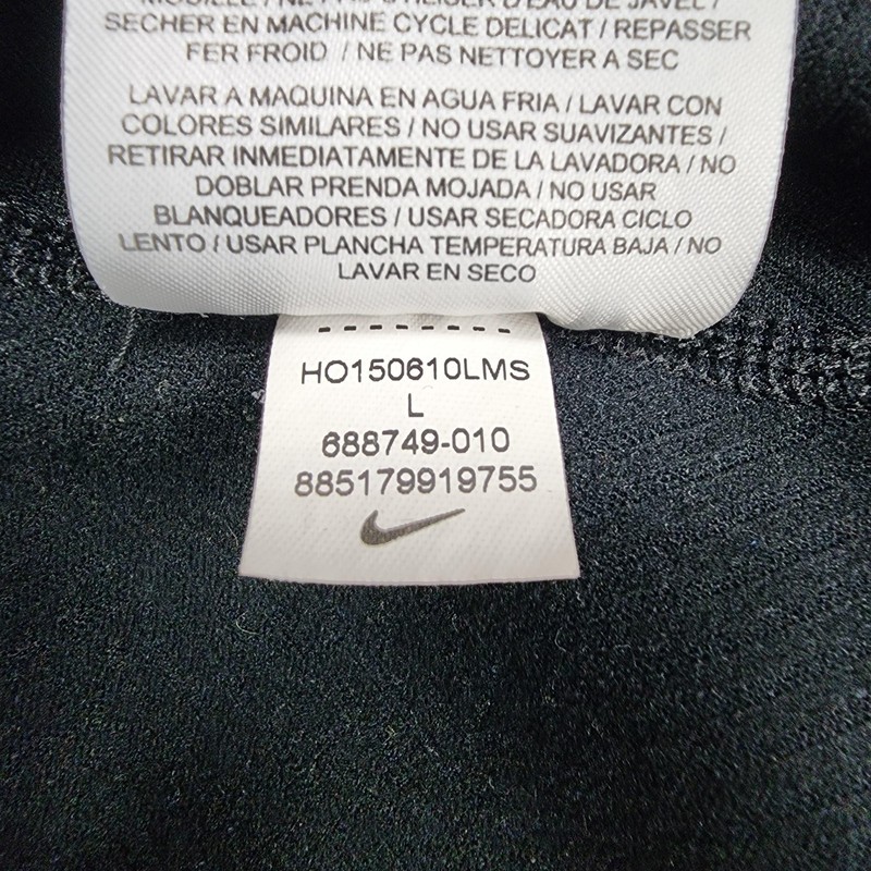 Nike Pro Dri-FIT Shirt Mens L Black Mock Neck Long Sleeve Compression Athletic gallery