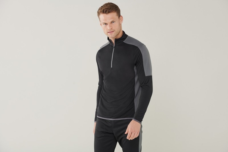 Finden & Hales 1/4 Zip Mid-layer Contrast Panelling Top (LV571) - Golf Top gallery