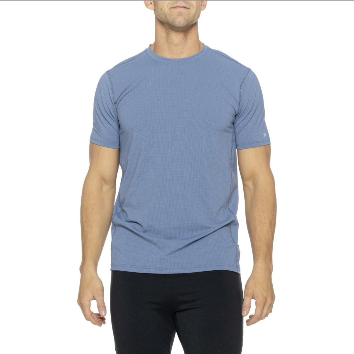 Kenneth Cole Mens Active Tech Short Sleeve Shirt Perforated Tee Blue SPF 50+ gallery