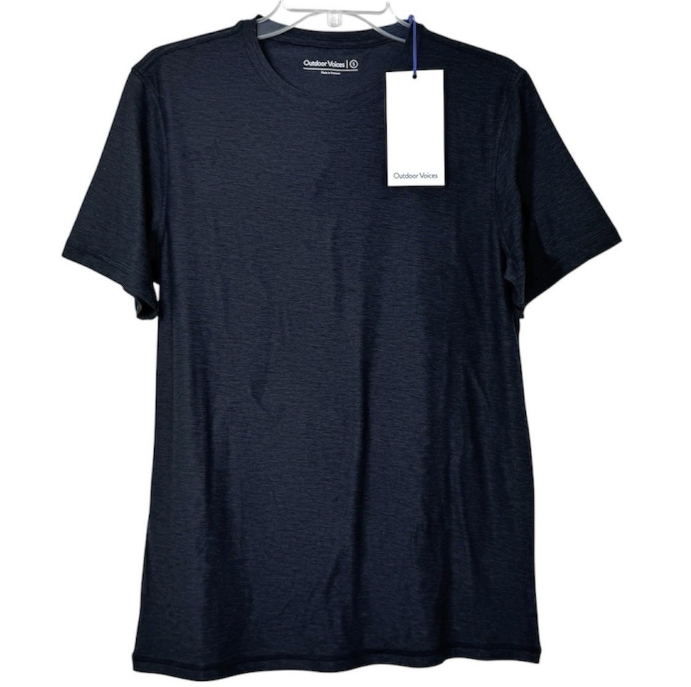 Outdoor Voices Men's CloudKnit T-Shirt Size S Black NWT Retails $58