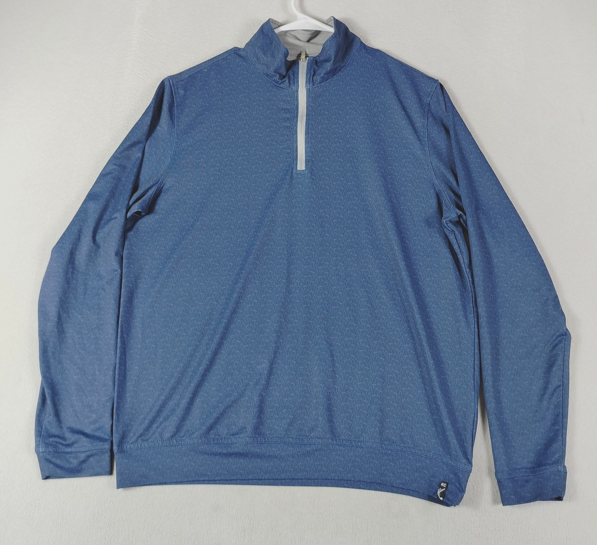 Kenneth Cole Golf Pullover Mens Small Blue 1/4 Zip Geometric Stretch Long Sleeve gallery