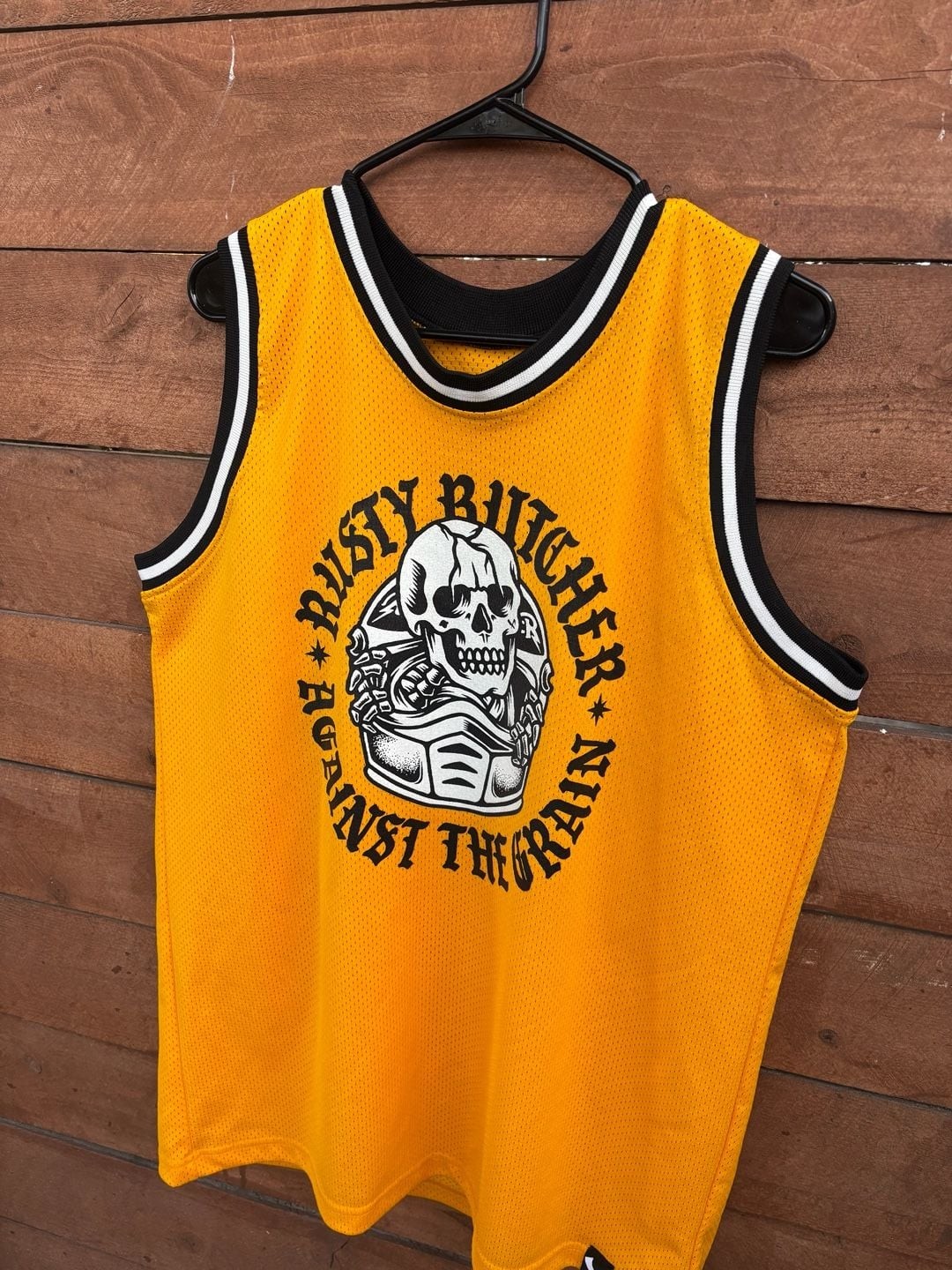 Rusty Butcher Against the Grain Skull Mesh Basketball Jersey gallery