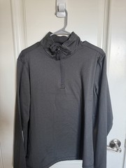 32 Degrees Heat Men’s Gray Fleece 1/4 Zip Pullover Mock Neck Long Sleeve M