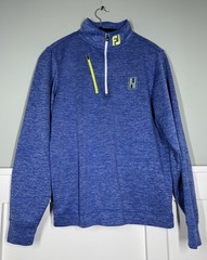 Footjoy FJ Pullover Mens Small Blue Quarter Zip Golf Performance Logo