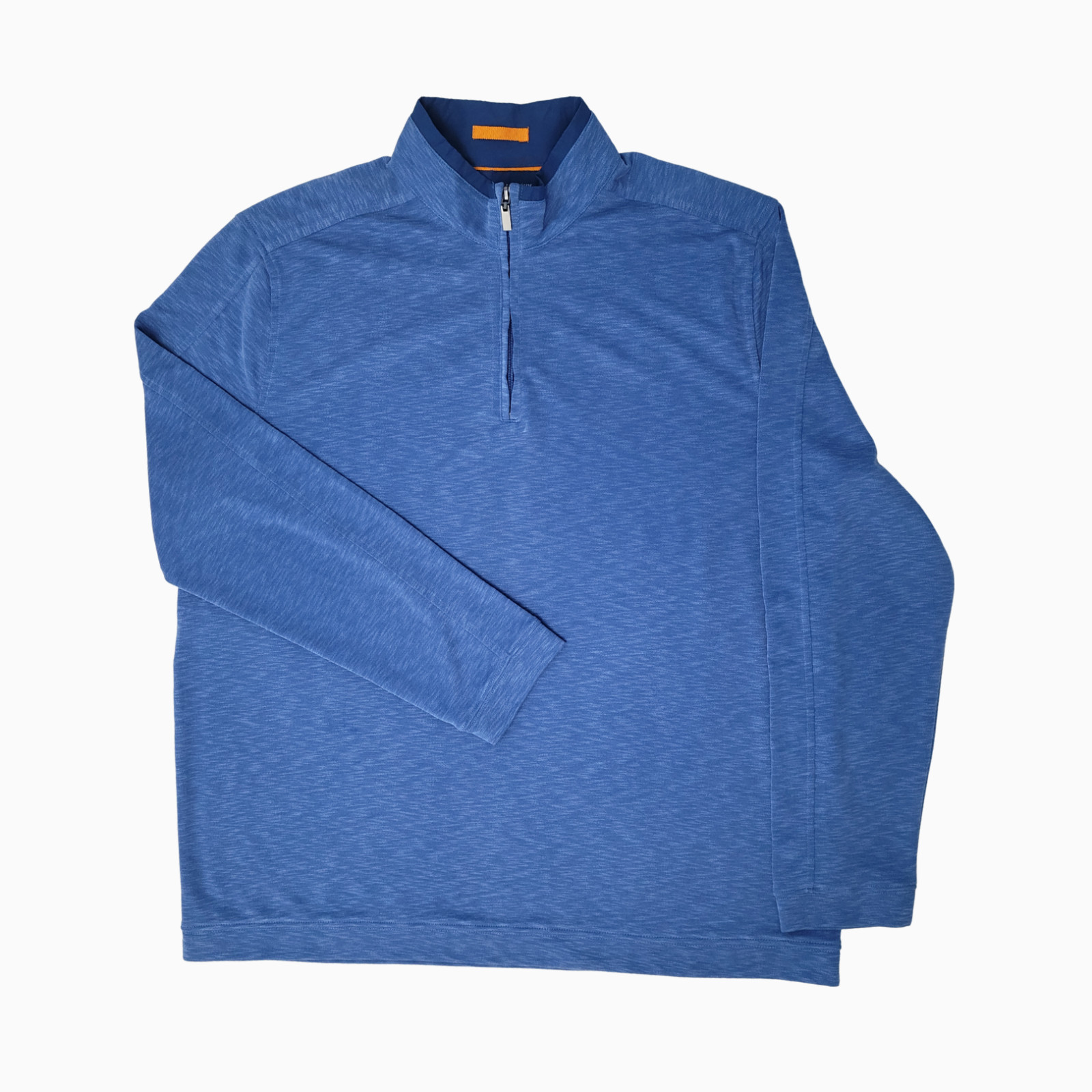 Johnston & Murphy Men's Slub Quarter Zip Pullover – Blue – XL – NEW gallery
