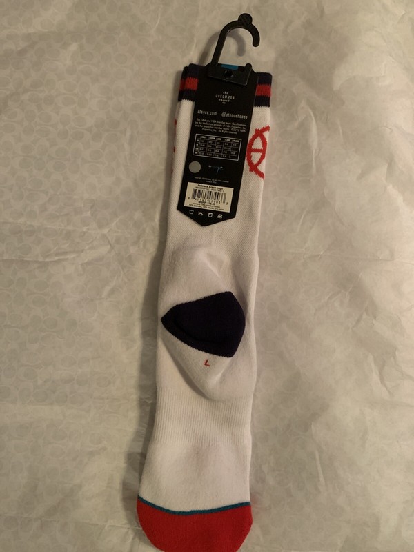 STANCE Socks sz Large 9-12 New Orleans Pelicans Basketball NBA White Louisiana gallery