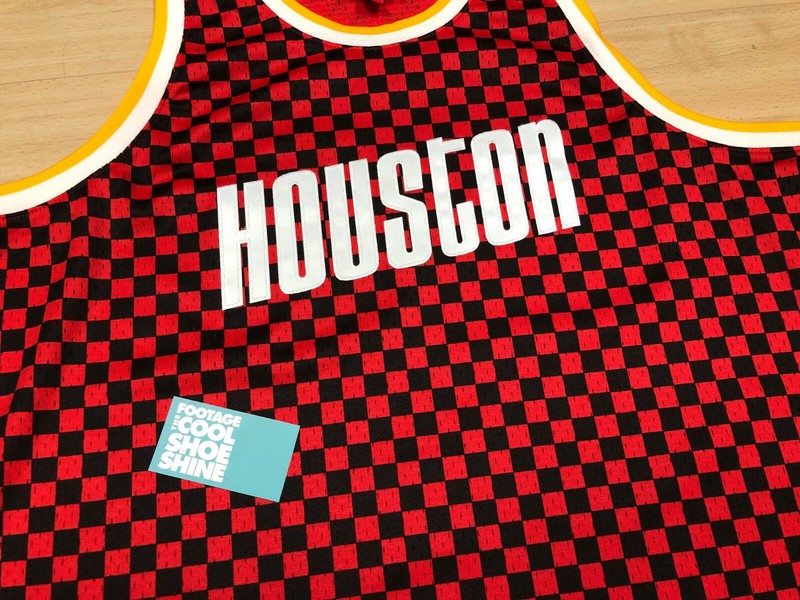 MITCHELL & NESS HARDWOOD CLASSICS HOUSTON ROCKETS CHECKERBOARD JERSEY RED 2XL gallery